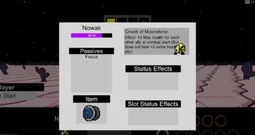 Old placeholder menu, with an unused item